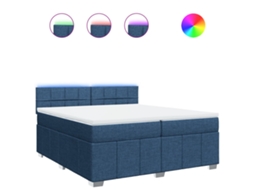 Box Spring Bed, Box Spring Beds Vidaxl Azul Tecido (200 X 200 Cm)