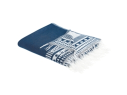 Manta Decorativa Beliani Tarlay De Acrílico Azul 130x170x0.3