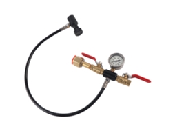 Adaptador de CO2 Primerox com mangueira de 60,96 cm e manômetro de 3000 psi para cilindro G1/2.
