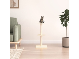 Vidaxl Árvore C/ Postes Arranhadores Sisal 73 Cm Cor Creme