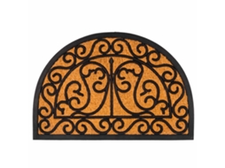 Capacho Semicircular De Fibra De Coco Com Design Ornamental