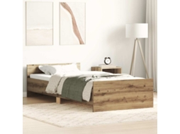 Vidaxl Estrutura de Cama Sem Colchão 90x190cm Derivados de Madeira