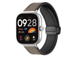 Bracelete Magnético Estampa Crazy Horse Taupe para Redmi Watch 6/5/4 XIAOMOYU