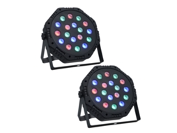 2026 2 Pacotes Luzes Par 18 Leds Rgb Mistura de Cores Dmx512 Ativado por Som para Festa Ktv Disco Dj Clube Bar