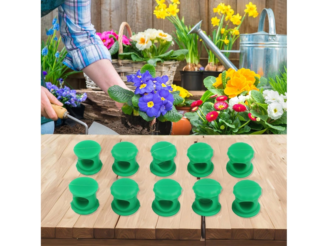 Clipes De Plástico Verde Para Plantas, Sem Necessidade De Furar - 2 Cm