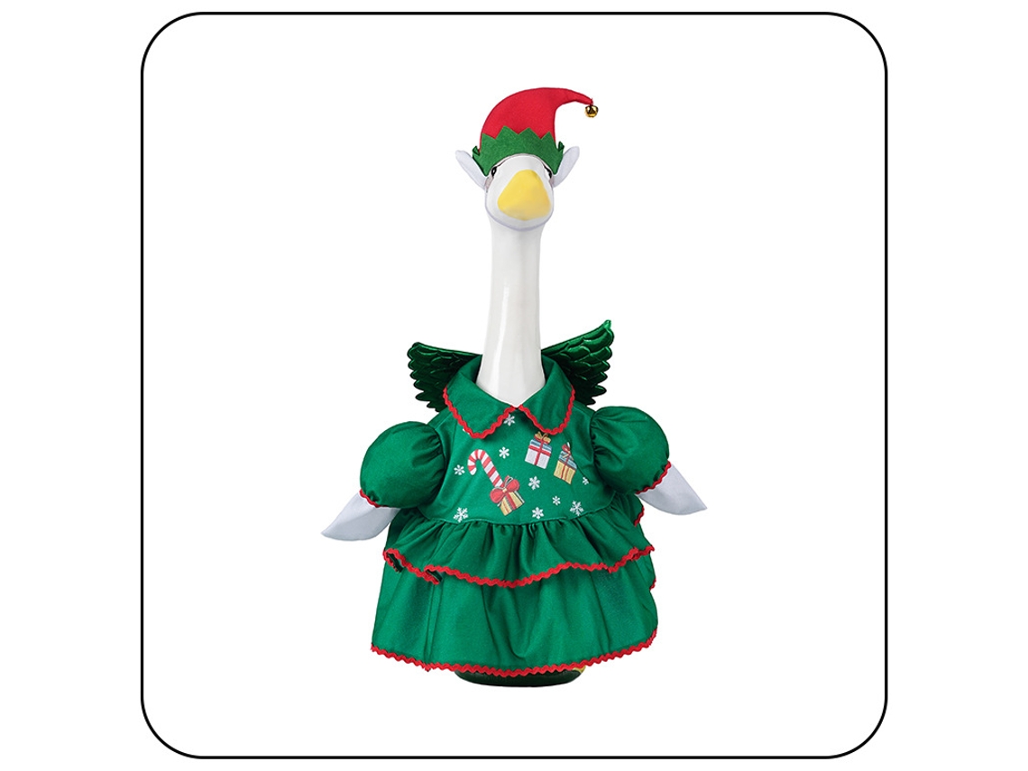 Laxiscreed Decoração De Natal Para Porta Com Ganso Gigante De 23 Polegadas Para Festas E Celebrações