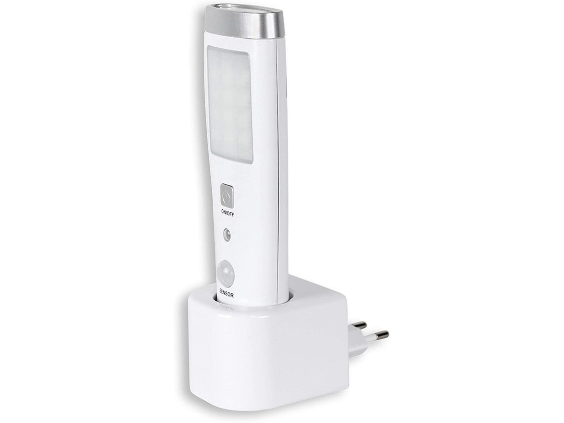 Detector De Presencia Lanterna Recarregável - 15 Led - Ângulo 60° - Carregador Sem Fio - 3.7v - 15cm - Branco