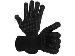 Luvas De Barbacue Resistentes Ao Calor 1472°f, Anti-deslizantes Para Cozinha, Churrasco E Soldagem (preto-tamanho Grande)
