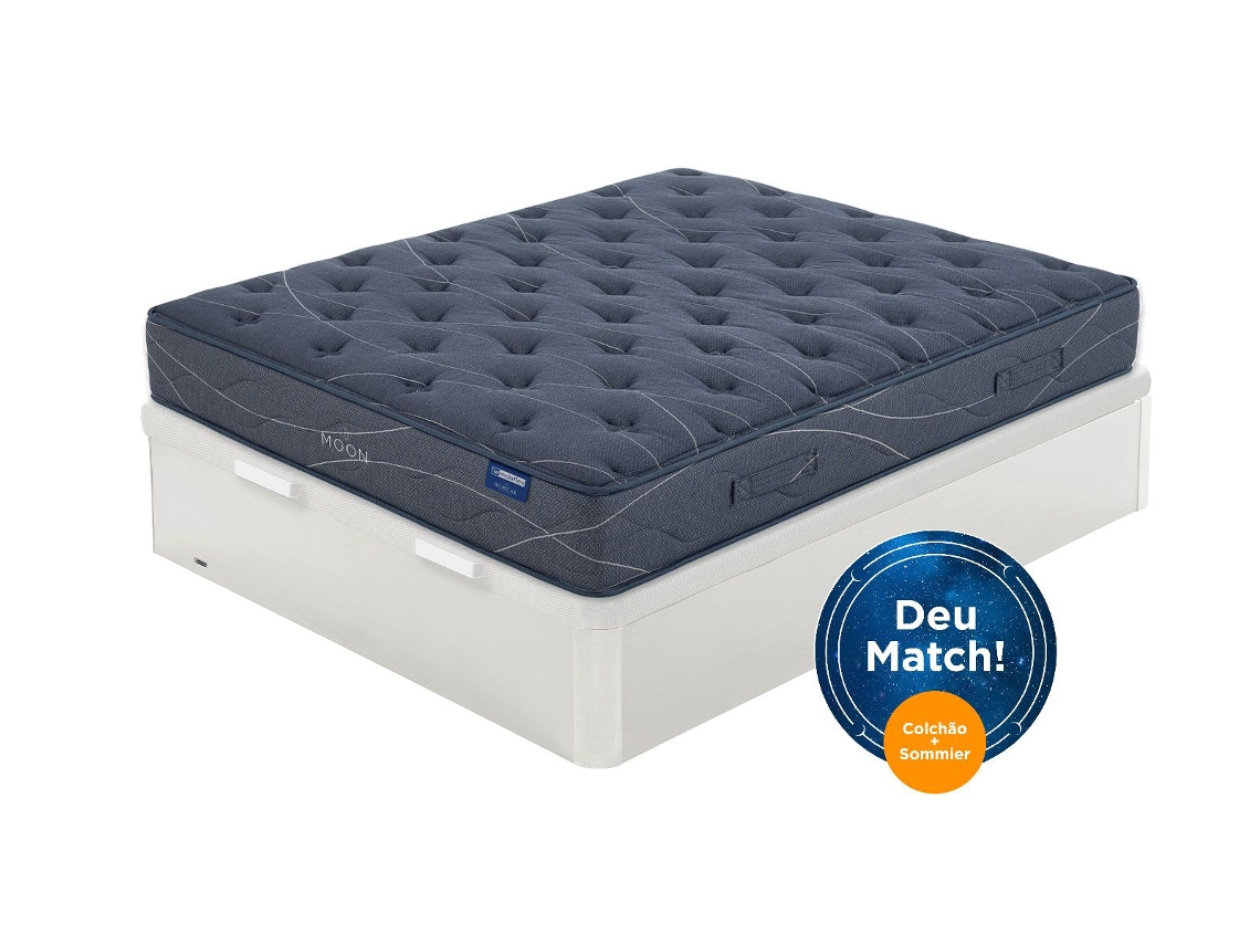 Sommier Match Moon MOLAFLEX Madeira Acolchoado Branco (160x200)