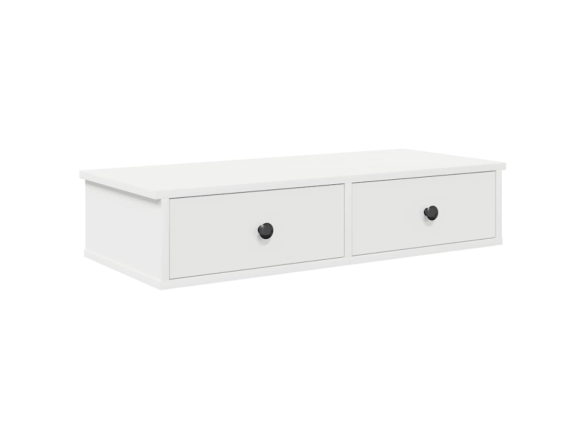 Prateleira de Parede com Gavetas em Branco MAISON EXCLUSIVE 80x34x17 cm
