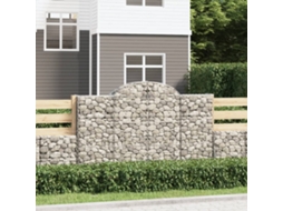 Vidaxl Cestos Gabião Arqueados 25 Pcs 200x30x120/140 Ferro Galvanizado