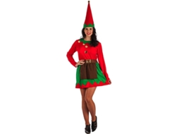 Fato de Mulher DISFRAZZES Elfo Vermelho E Verde (Tam: Tamanho Único)