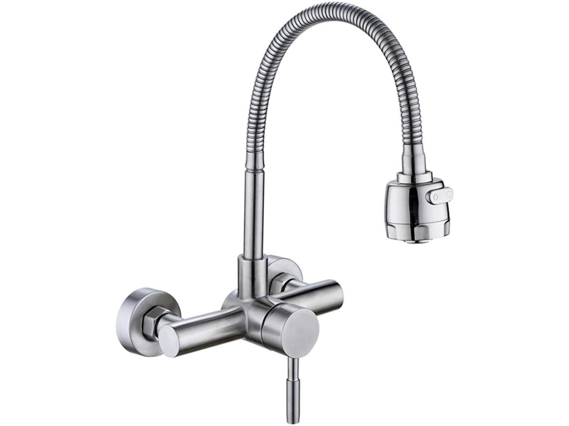 Torneira De Cozinha Multifuncional De Parede Em Aço Inoxidável 304, Para Instalação Na Parede.
