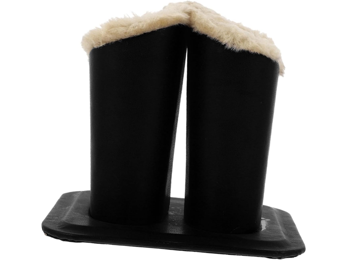 Porta-óculos Com Forro Duplo Em Pelúcia E Couro, Elegante Suporte Para Óculos Para O Quarto.