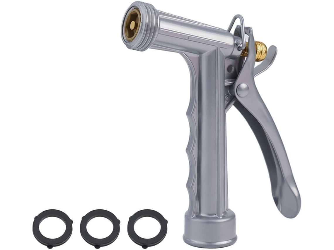 Bocal De Mangueira Jardim Metal Alta Pressão Com Vazão Ajustável,