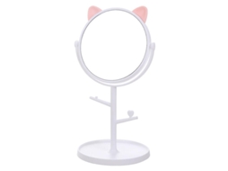 Rebe espejo de Dormitorio Y Maquillaje En Forma de Orejas de Gato Bonito Blanco