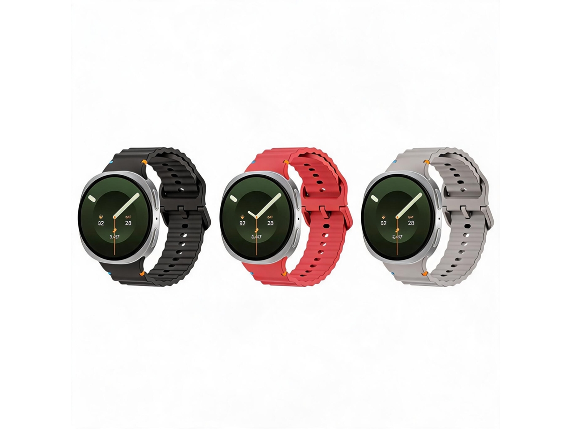 Pulseira de couro sintético para Samsung Galaxy Watch 9 40/44 mm (3 núcleos)
