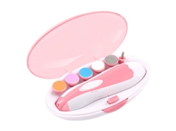 Trimmer Eletrônico Unhas Bebê Rosa 6 Cabeças LAXISCREED