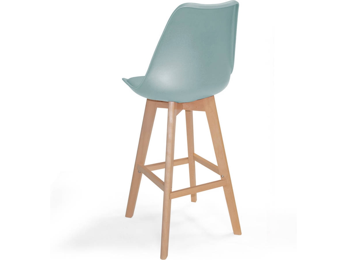Banco Alto VMO HOME New Tower Wood (47 cm x 52 cm x 52 cm - Água Marinha)