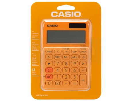 Calculadora Básica CASIO MS-20UC-RG Laranja (12 dígitos)