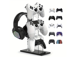 (base Preta) Suporte Universal De Três Camadas Para Controle E Fone De Ouvido, Acessório Para Jogos Compatível Com Ps5 E Ps4.