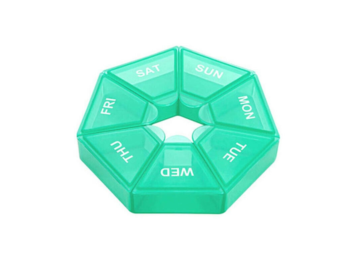 Organizador De Comprimidos Para 7 Dias, Caixa Doces, Dispensador Medicamentos Em Malha, Recipiente Portátil Armazenamento Viagens. Aquaforge
