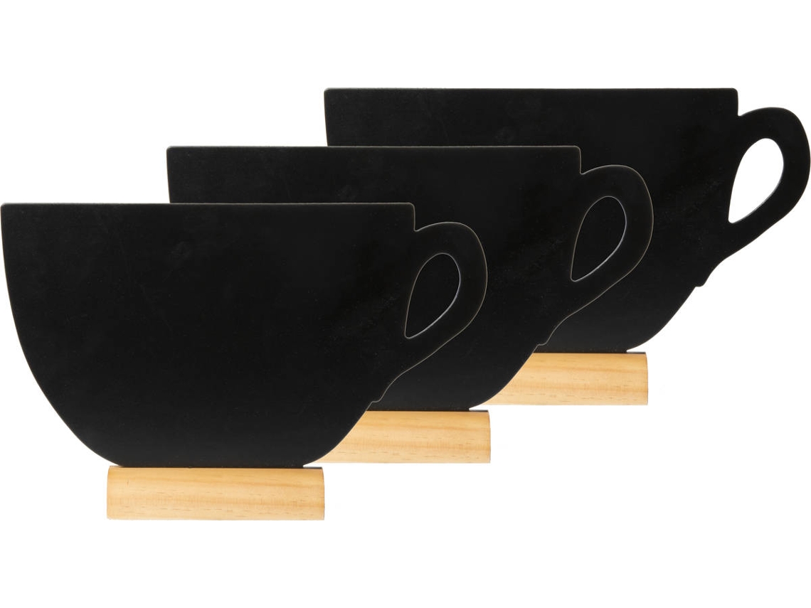 Conjunto 3 Quadros de Mesa de Ardósia SECURIT Chávenas