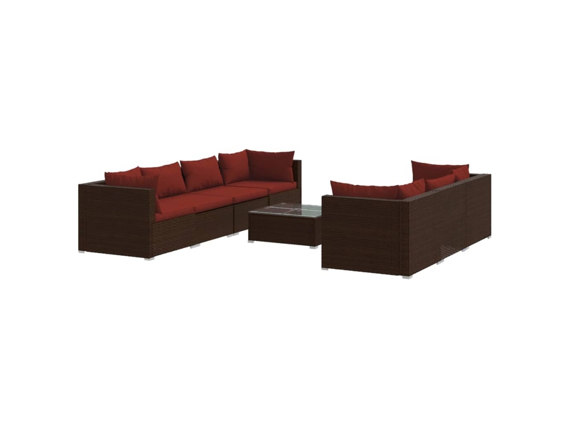 Garden Lounge Set, Garden Lounge Sets Vidaxl Marrom Rattan / Vime (n/a)