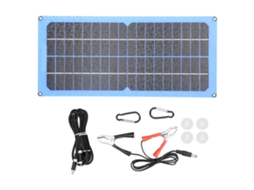 Kit de Painel Solar Flexível 15w 18v Módulo Fotovoltaico Carregador Portátil para Rv Camping Senderismo