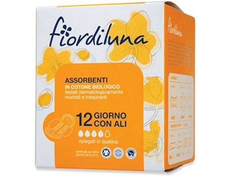 Pensos Higiénicos FIORDILUNA Algodão Orgânico (12 Un)