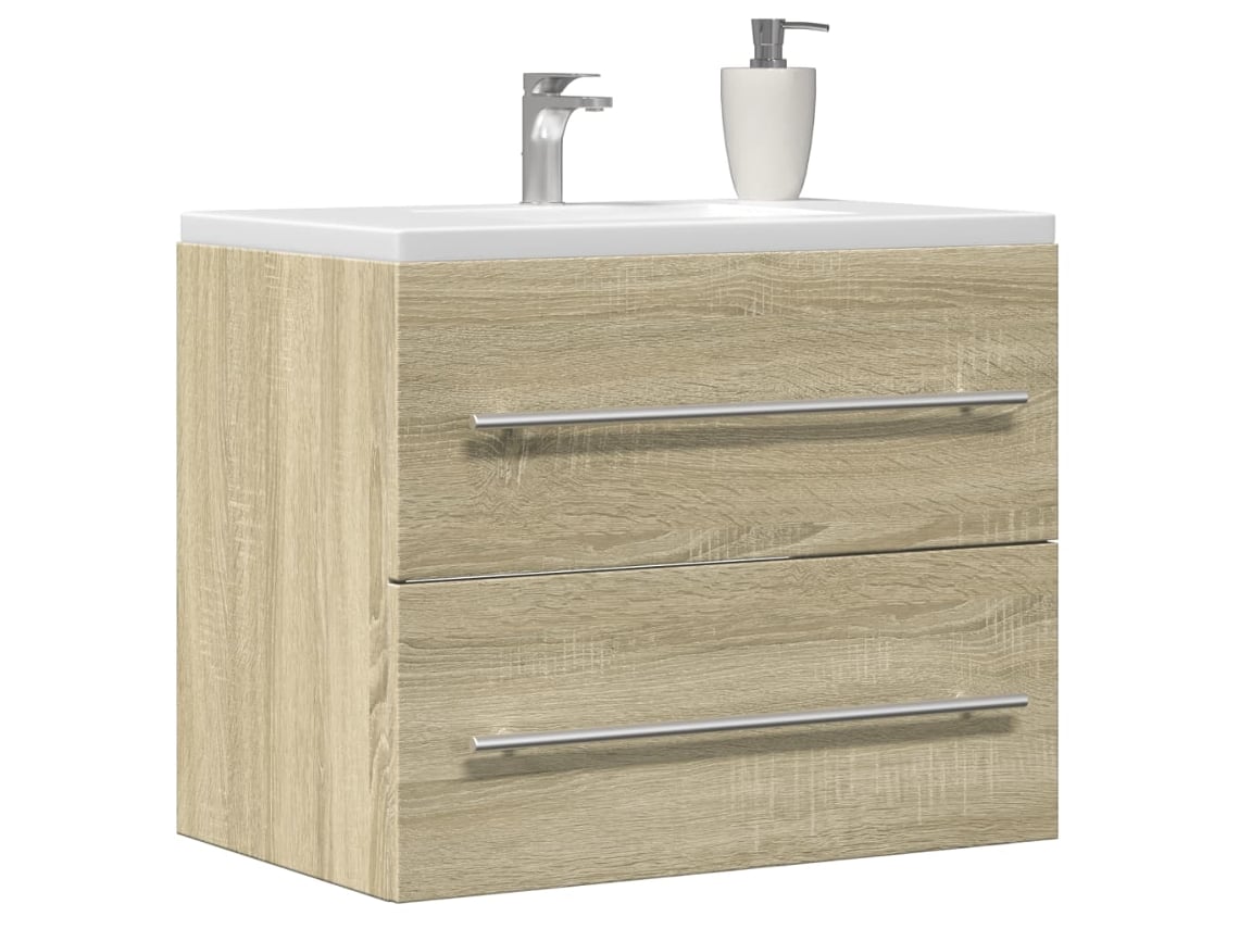 Armário De Lavabo 60x38,5x48 Cm Contrapl. Carvalho Sonoma