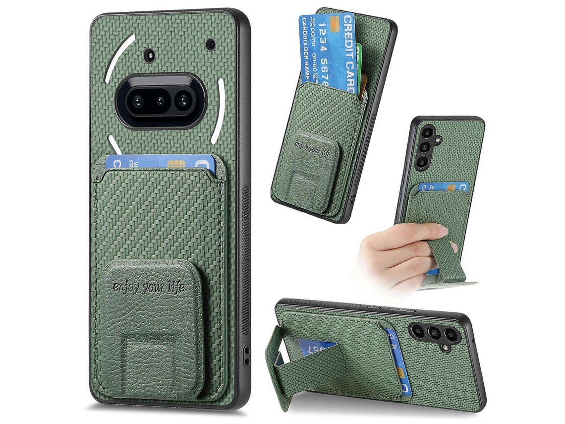 Capa Dobrável Para Celular Com Suporte, Feita De Fibra De Carbono, Para O Modelo Nothing Phone 3a.