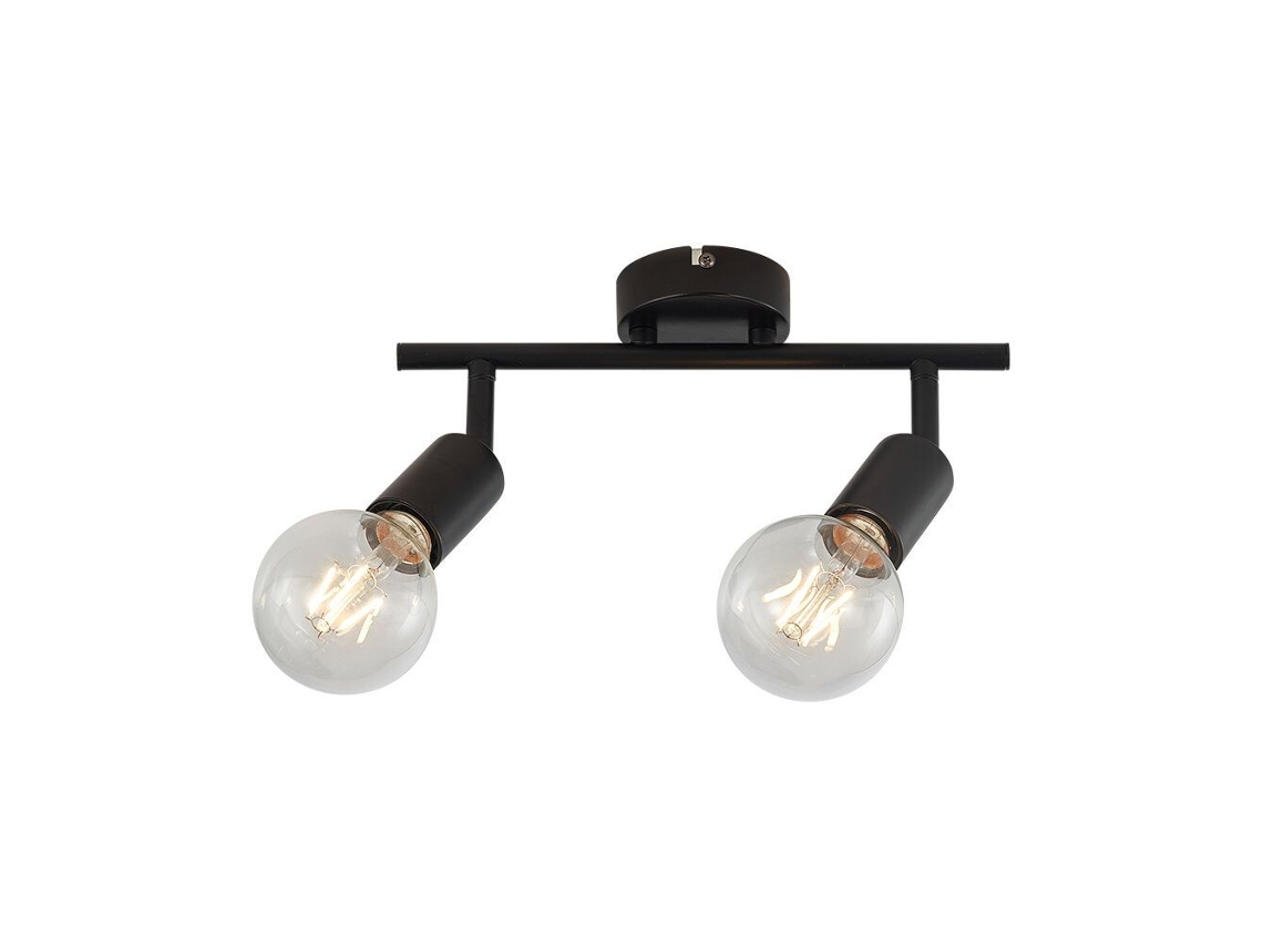 Plafon Led Decorativo 2xe27 23w Ip20 Preto Braytron