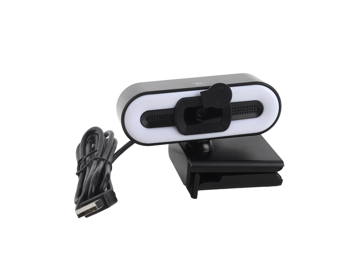 Webcam 4k Com Microfone Luz De Preenchimento Super Brilhante Beleza Automática Câmera Usb Para Pc