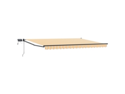 Conjunto 1 Sombra De Sol Externa Vidaxl Laranja Poliéster (4,5 × 3 M)