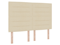 Conjunto 1 Cama Box Vidaxl Creme Tecido (140 X 200 Cm)