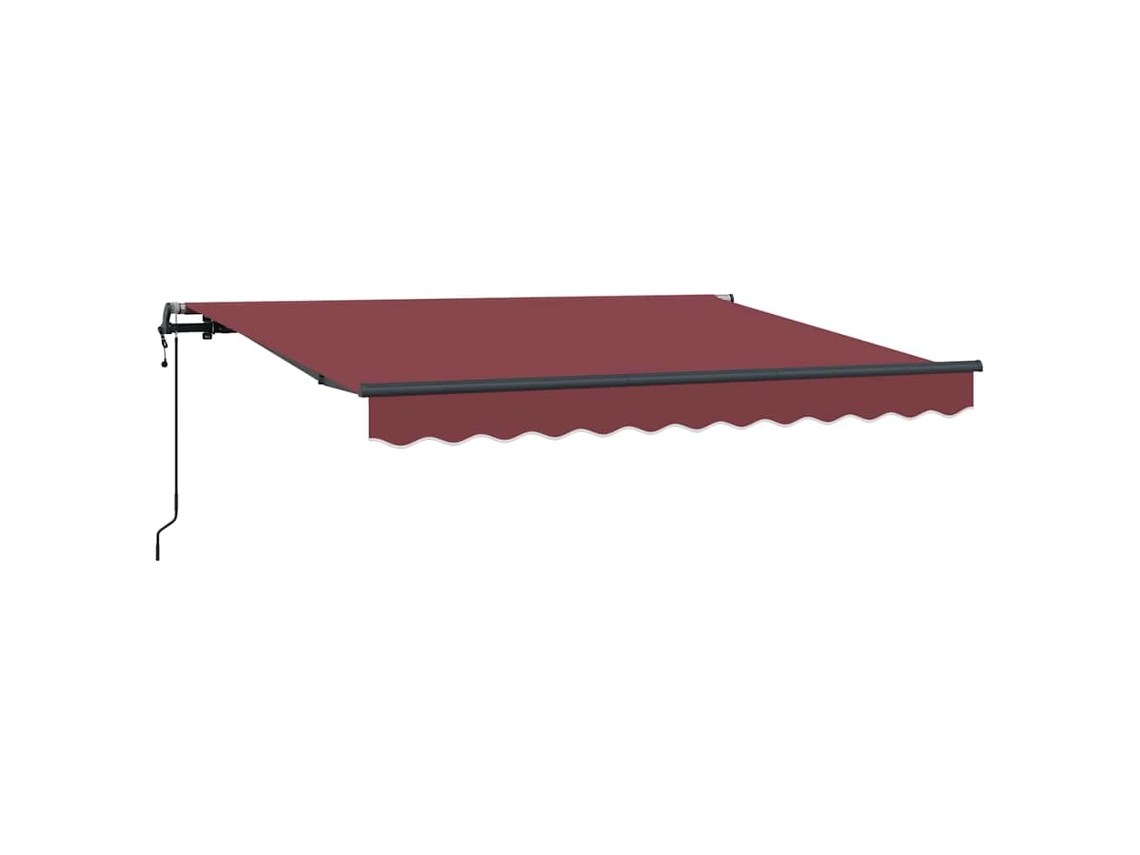 Toldo Retrátil Vidaxl Bordô Poliéster