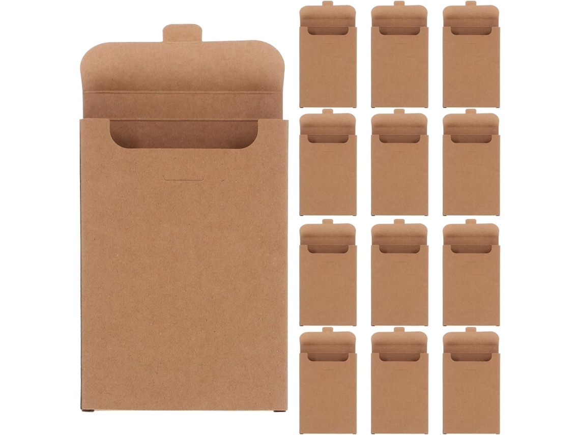 50 Peças Boîte Papier Kraft Para Cartes Postales Rangement De Cartes Et Documents Et Résistante