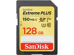 Cartão de Memória SDXC SANDISK Extreme PLUS (128 GB - 190MB/s)