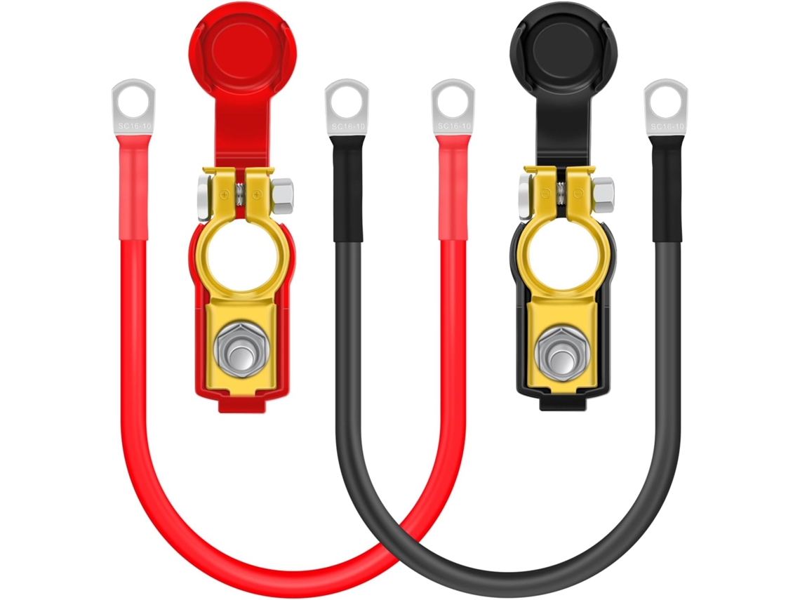Cabo inversor de bateria de 24V, cabo de bateria de 16mm² com terminal M8, cabo de bateria de 5AWG para carro, autocaravana, motocicleta, energia solar.
