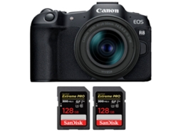 Eos R8 + Rf 24 50mm Is Stm + 2 Sandisk 128gb Uhs ii 300mb/s + Ebook “20 Dicas para Fotos Que Impressionam” CANON