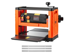 Máquina De Aplainar Elétrica Com 3 Lâminas Mesa De Trabalho De 33 Cm 2 Velocidades Vevor