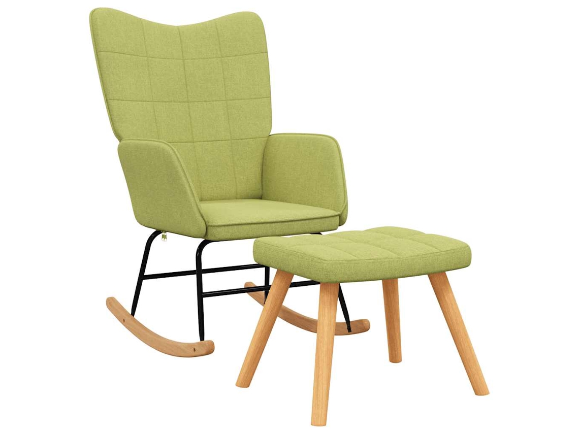 Maison Exclusive - Cadeira De Baloiço Com Banco Tecido Verde