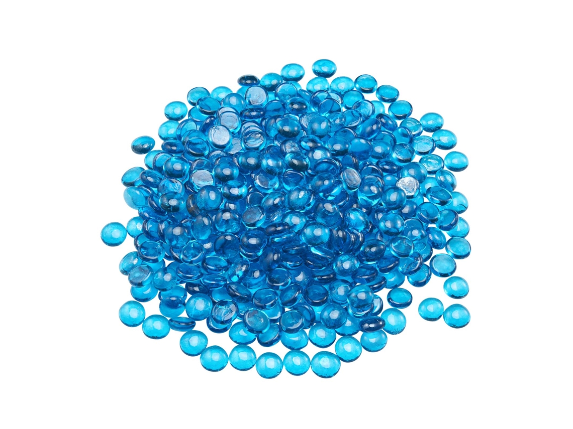 Pedras De Vidro Para Lareira 4,5 Kg Para Fogão Azul Caribe Vevor