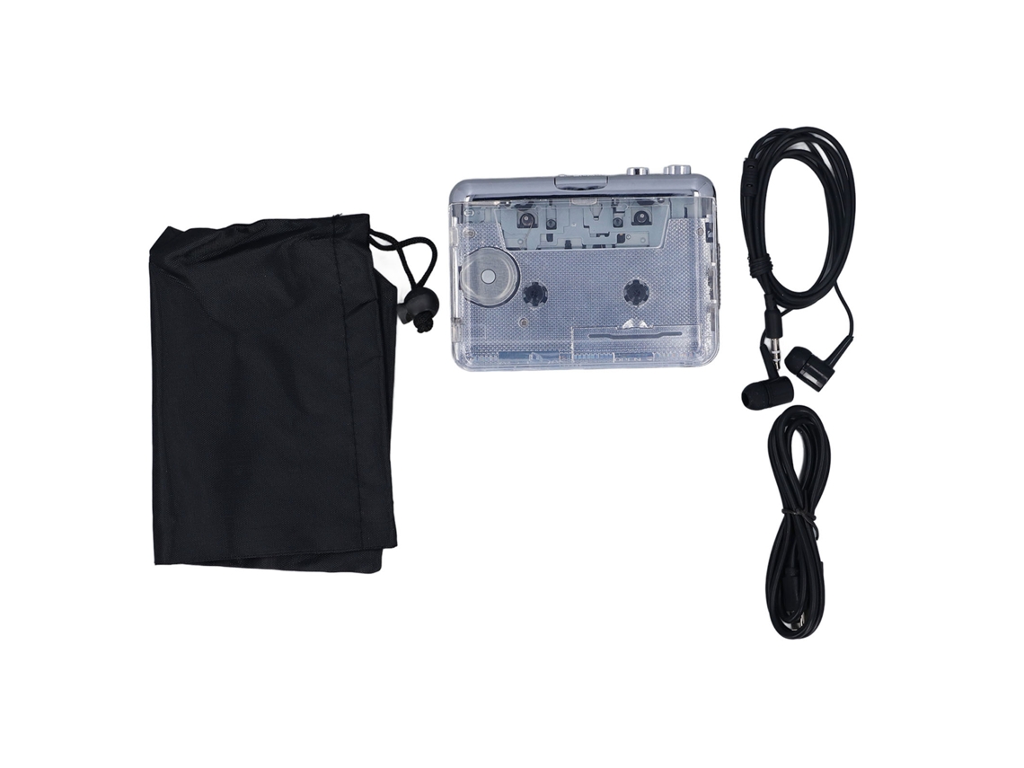 Reproductor de Casetes Portátil, Convertidor de Casete a Mp3 Con Puerto Usb c Y Conector para Auriculares.