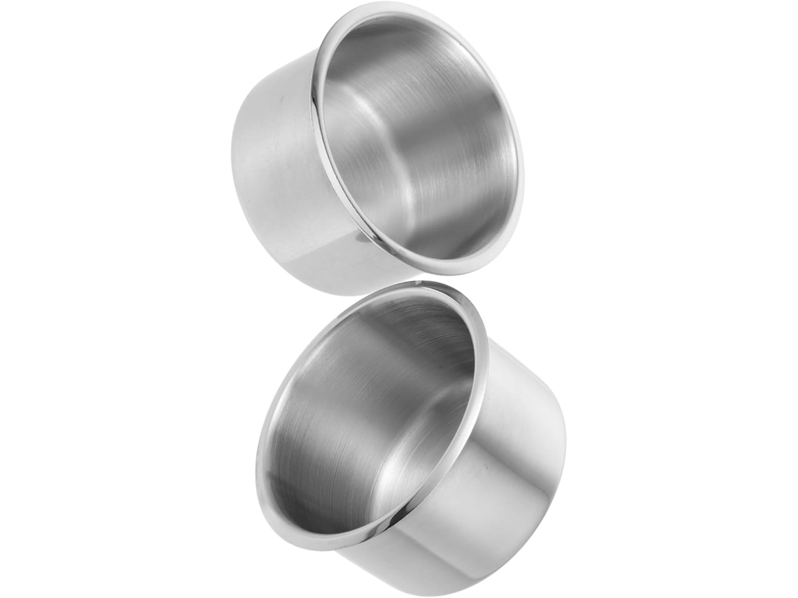 Conjunto De 2 Porta-copos Em Aço Inoxidável Para Barco E Camping.