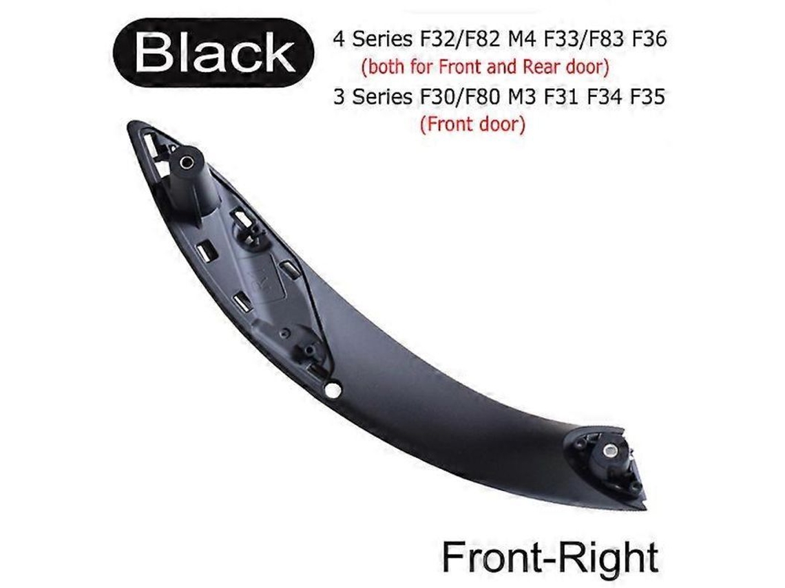 Capa De Moldura Interna Da Alça De Porta Para Bmw Série 3 F30 F31 2014-2018 Acessório 51417279312 Frente-direita-preto