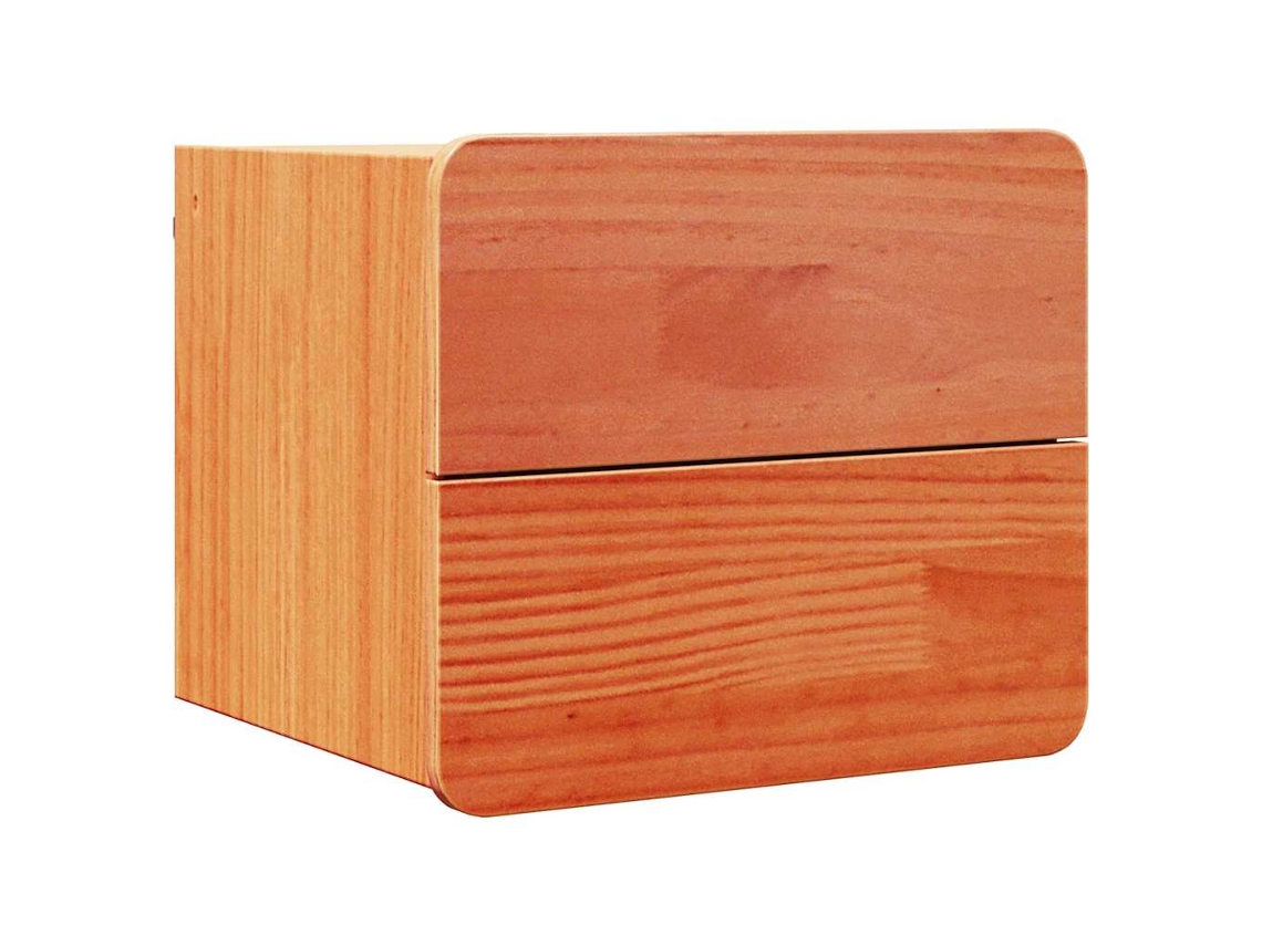 Mesa-de-cabeceira | Criado-mudo | Armário De Cabeceira Com Gaveta Marrom Cera 39 X 34 X 33 Cm