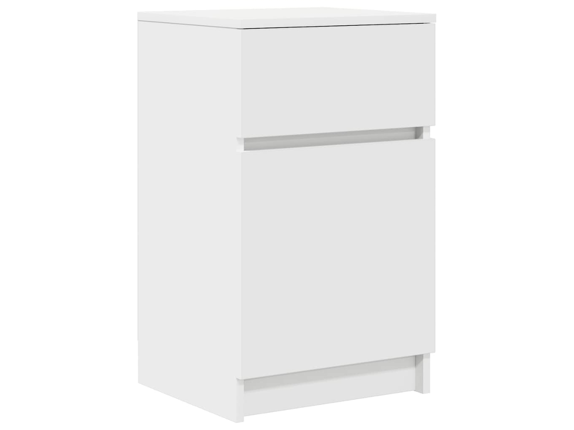 Mesa de Cabeceira Derivados de Madeira Branco MAISON EXCLUSIVE (39x35x65 cm)