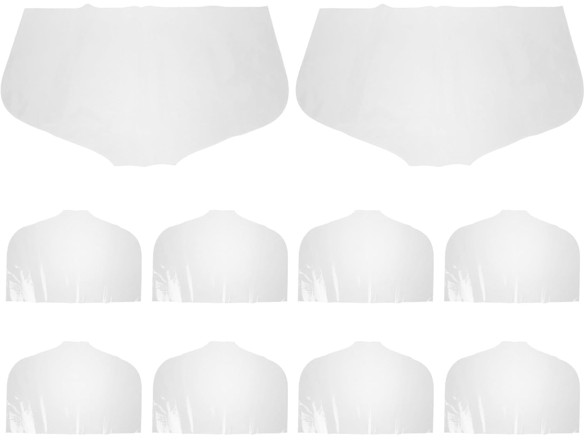 Conjunto de 10 sacos GOKOCO transparentes em PVC para roupas infantis masculinas, com grande capacidade e prova poeira
